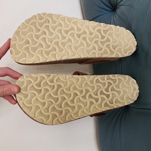 Birkenstock Braided Gizeh Cognac Oiled Leather Sandal Size 38 7/8 - Picture 4 of 5